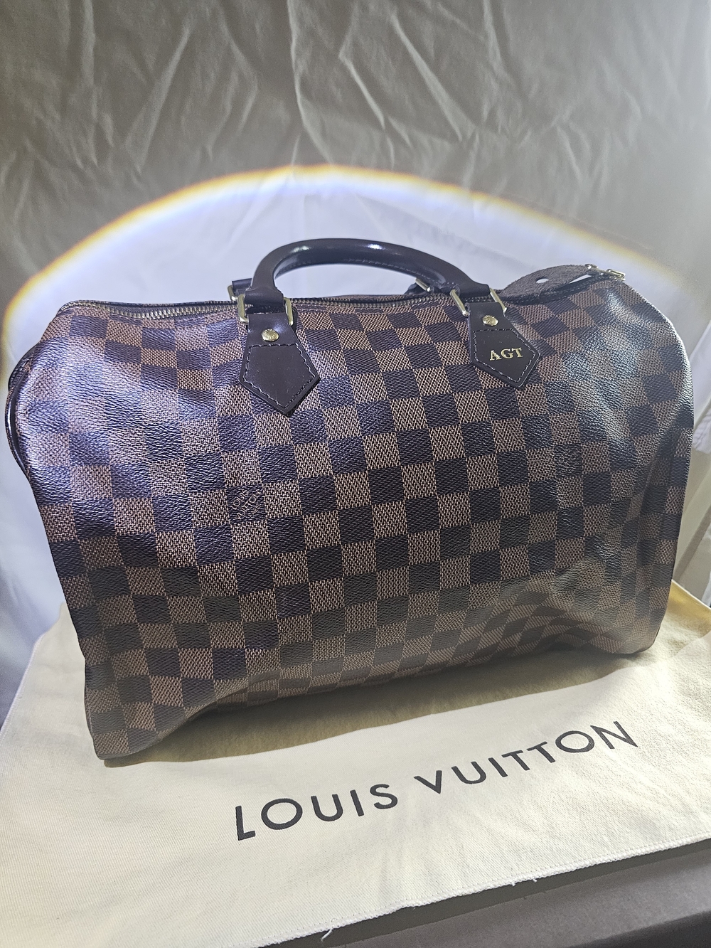 Louis Vuitton Brown Damier Speedy 30 Satchel - Picture 13 of 15